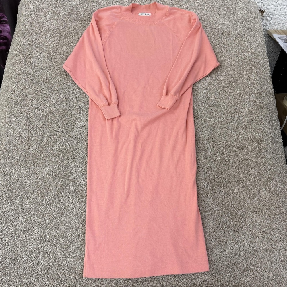Vintage Limited Express Dress Womens S Pink Long Sleeve Maxi Sweater Pullover